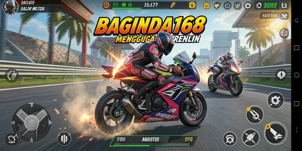 Tampilan gameplay BAGINDA168 yang penuh aksi dan kecepatan.