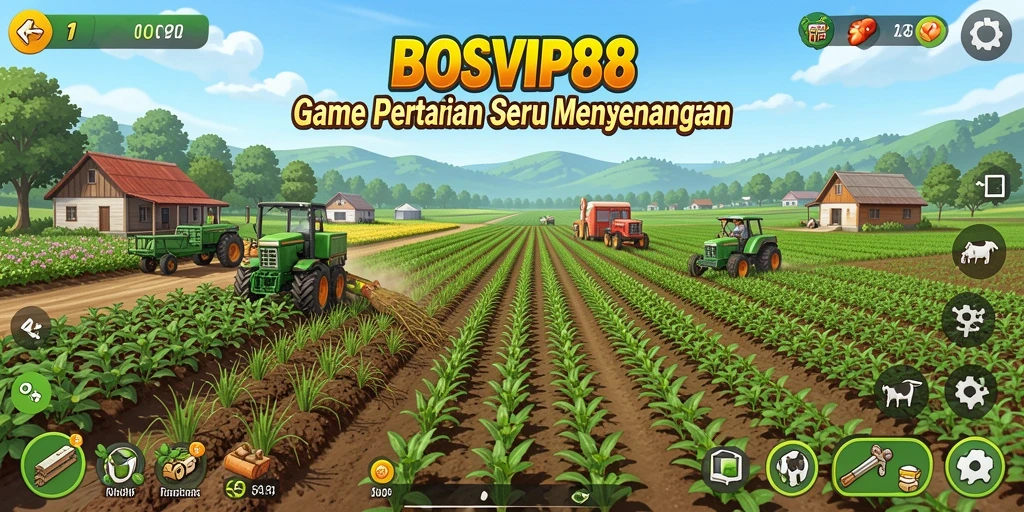 Tampilan gameplay yang penuh warna dan interaktif di BOSVIP88.