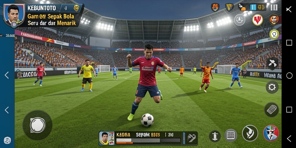 Tampilan gameplay sepak bola yang memukau dan menarik di KEBUNTOTO.