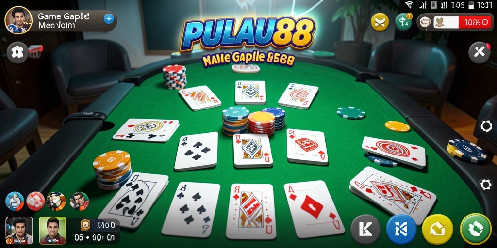 Tampilan gameplay Gaple di PULAU88 yang menarik dan interaktif.