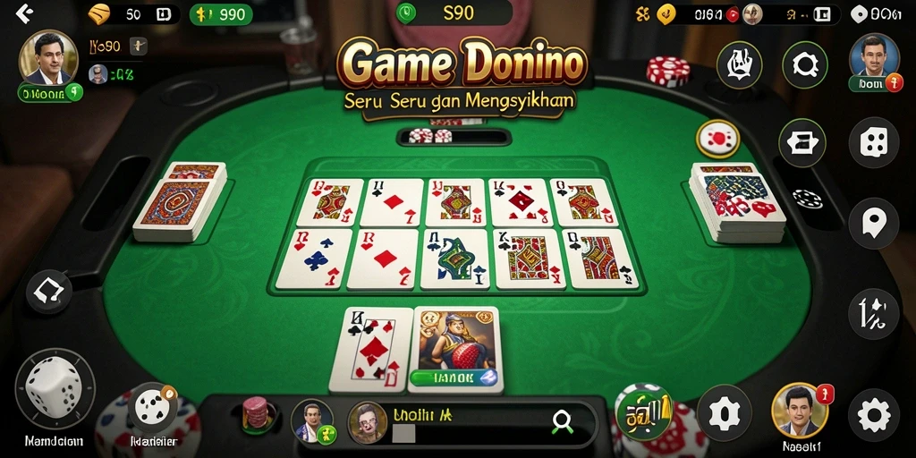 Tampilan screenshot S80 menampilkan serunya bermain domino bersama teman.
