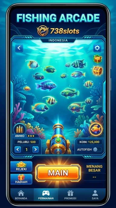Screenshot fitur permainan di 738slots yang menampilkan berbagai pilihan slot.